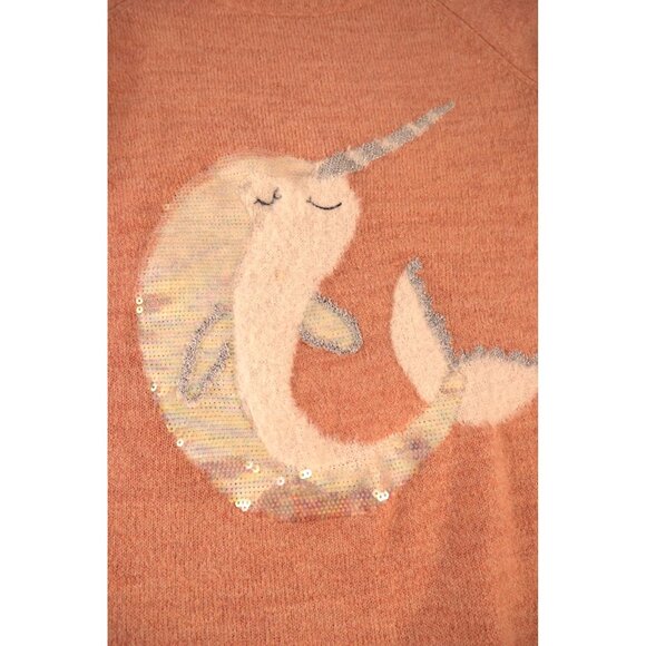 Lauren Conrad Women's Narwhal Sweater Pink Sequin Embellished Knit Size Small - Picture 8 of 16